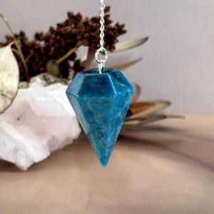 หินอาเกตคริสตัลสีฟ้าประกายหินบำบัดสำหรับสัญชาตญาณและความสมดุล - Product Image 5