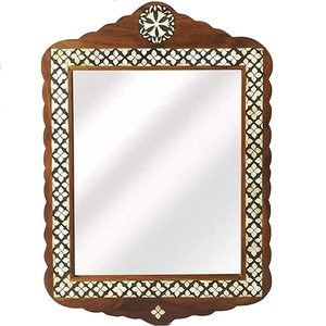 Vintage Promotion motif oeil rond incrustation d'os chambre miroir suspendu cadre bureau miroir salon miroir décoratif mural - Product Image 2