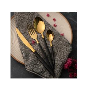 hot sale Luxury Stainless Steel wedding gold plated Cutlery beautiful design handle flatware <b>spoon</b> <b>and</b> <b>fork</b> <b>set</b> safe <b>and</b> healthy - Product Image 6