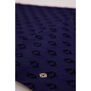 Navy Blue Viscose Jacquard Square <b>Scarf</b> 65X190 - Product Image 1