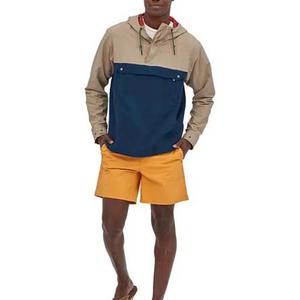 Veste coupe-vent grande taille pour hommes Nouveau logo personnalisé Vestes coupe-vent d'extérieur Vestes de sport d'extérieur pour hommes Couleur contrastée - Product Image 5