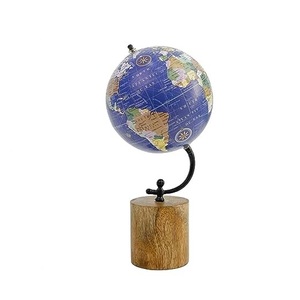 Globo terráqueo giratorio con soporte de latón y mapa en negro y dorado para educación geográfica, exhibición, material escolar y de oficina - Product Image 2