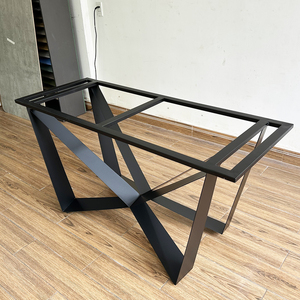 Rectangular <b>Dining</b> <b>Table</b> 140/160x80cm BA68117 with Sintered Stone Top and Powder-Coated Iron Legs Assembled Dinning <b>Table</b> - Product Image 5