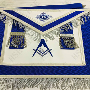 Masónica REGALIA Junior Deacon delantal azul con cadena de COLLAR y joya Regalia delantal casa azul delantal Junior Deacon casa azul-HSE - Product Image 4
