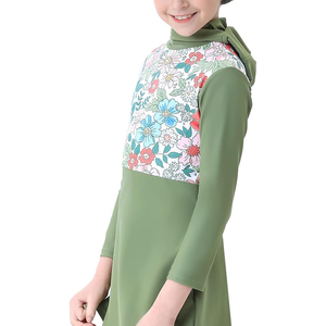 Maillots de bain musulmans pour bébés, femmes et jeunes, nouveaux arrivages en gros, maillots de bain islamiques modestes pour enfants, couverture intégrale, bikini à imprimé frontal, maillot de bain 2 pièces - Product Image 5