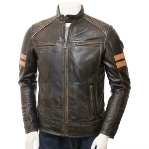 Veste de motard en cuir de haute qualité personnalisée veste de motard vintage de moto d'hiver personnalisée vestes de moto de meilleure qualité - Product Image 1