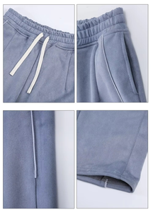 Unisex Custom Embroidered Sweatpants Oversized <b>Baggy</b> Flared Track Jogger <b>Trousers</b> 100% Cotton Straight Pattern-<b>Men's</b> Fashion - Product Image 5