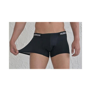 Boxer basique trois pièces pour hommes, taille moyenne avec logo sur la taille, sous-vêtement de corps à coupe ferme - Product Image 1