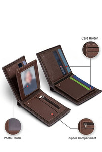 Carteras de cuero genuino con grabado láser, carteras hechas a mano para hombres, carteras hechas a mano de calidad superior de cuero genuino para suministro a granel - Product Image 3