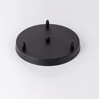 Support de plafonnier 30 cm à 3 têtes, base en fer blanc/noir pour luminaire suspendu, décoration intérieure - Vente directe usine
