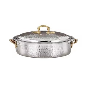 หม้อโลหะทรงกลมแบบทำด้วยมือหม้อไฟออกแบบด้วยค้อนขนาดกำหนดเองได้อุปกรณ์สำหรับโรงแรมโลหะคลาสสิกมีสไตล์ - Product Image 5