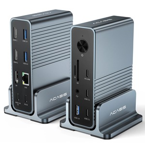 Acasis 15 puertos Tipo-C Hub Estación de acoplamiento 10Gbps Tipo-C a HDMI 4K 60HZ PD100W Para Macbook Pro Triple Display Expansion Dock - Product Image 1