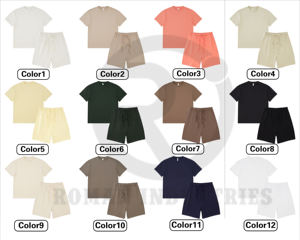 Wholesale Summer Men's Clothing Joggers Suits Sports Overalls Casual Loose Fit Tracksuit Custom <b>Shorts</b> Set - Product Image 5