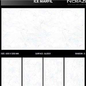 กระเบื้องปูพื้นหินอ่อนเคลือบหินอ่อนสีขาว Marfil ONYX Bianco ขนาด600x1200มม. เครื่องเคลือบดินเผาออกแบบล่าสุดสำหรับตกแต่งภายในสำหรับวิลล่า - Product Image 3