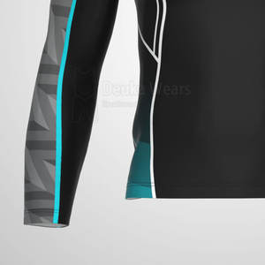 Vêtements de compression pour hommes, rashguard personnalisé avec logo frontal, 100 % polyester, impression par sublimation personnalisée, BJJ MMA. - Product Image 5