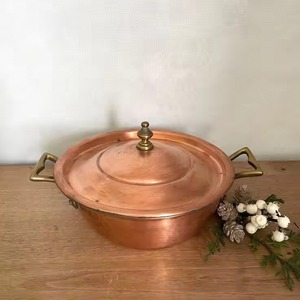 Utensilios de cocina, olla caliente de Metal con acabado de cobre multifuncional con tapa para servir cazuela de cocina para hoteles y restaurantes - Product Image 3