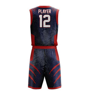 Basketball Uniform für Erwachsene Sport bekleidung 100% Polyester Training Unisex Sublimation Druck Basketball Uniformen Sets 2022 - Product Image 3