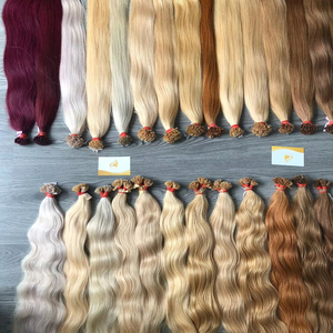 Keratin Hair I-Tips 100% Virgin Extensiones de cabello Remy vietnamita Cinta preunida Cabello 8-32 pulgadas Longitud 100gms Luz ligera - Product Image 1