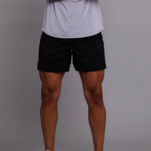 กางเกงขาสั้นออกกำลังกายผู้ชาย OEM สีพื้น ผ้าฝ้าย 100% เนื้อเฟรนช์เทอร์รี่ แห้งเร็ว ระบายอากาศดี สวมใส่สบาย มีเชือกผูก สไตล์ลำลอง - Product Image 4
