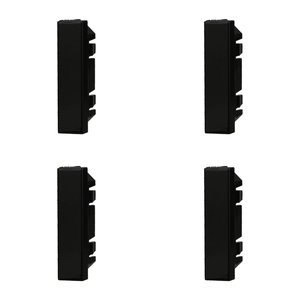 Ettroit ที่ครอบกุญแจ4ชิ้นฝาปิดรูเสาปลอม1/2P โมดูลครึ่งตำแหน่งสีดำเข้ากันได้กับวัสดุ bticino axolute - Product Image 2