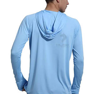 เสื้อแขนยาวผ้าโพลีเอสเตอร์แห้งเร็วสำหรับผู้ชายเสื้อฮู้ดแขนยาวเข้ารูปแบบกำหนดเอง100% - Product Image 4