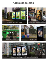 Tótem de publicidad de pie para exteriores, pantalla LCD de 32 43 50 55 65 75 pulgadas para ascensores y tiendas minoristas