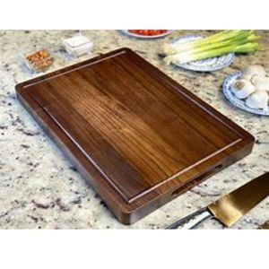 เขียงไม้อะคาเซียพร้อมที่จับสำหรับเสิร์ฟเนื้อชีสผักและชาร์คิวรี่เครื่องครัวเขียง - Product Image 1