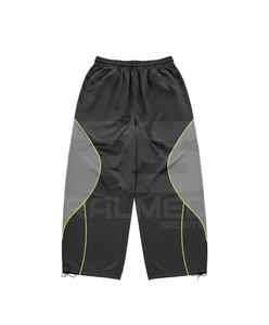 Ensemble survêtement pour homme, 2 pièces, pantalon et veste à capuche, 100% nylon, logo DTF, lignes réfléchissantes, panneaux, coupe-vent, survêtement - Product Image 5