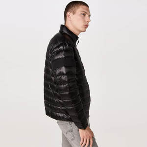 Chaqueta de plumón para hombre con cierre de cremallera, chaqueta acolchada cálida e impermeable para invierno con mezcla de comodidad y estilo - Product Image 2