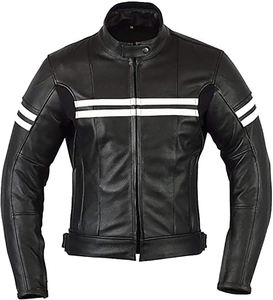 Logo personnalisé hommes hiver Designer vestes de plein air manteau de mode Locomotive moto noir veste en cuir - Product Image 4