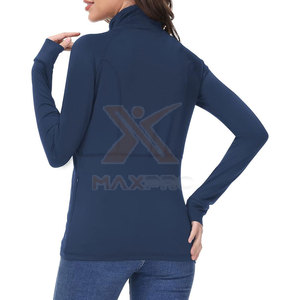 Nouvelle conception, veste de yoga pour femmes, entièrement zippée, respirante, grande taille, écologique, en spandex/polyester, couleur unie, vêtements de sport - Product Image 3