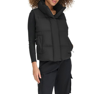 2025 personnalisé hommes hiver Gilet col montant imperméable sans manches bouffant gilet pour femmes Vintage décoration coupe-vent coton - Product Image 5