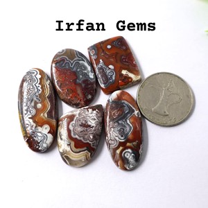 Cabochon d'agate en dentelle folle naturelle cristal de guérison Quartz vente en gros de pierres précieuses en vrac Chakra spirituel Reiki brut - Product Image 3