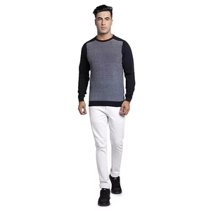 <b>Men's</b> High Quality Gym Fitness Wear Long Sleeve Knitwear Crew Neck Sweatshirt Casual Pullover Hoodies with Embroidered Technics - Product Image 6