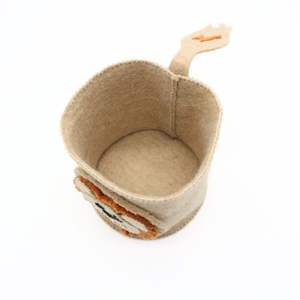 Panier de rangement pour jouets en feutre avec poignée-Panier de rangement en feutre de laine pour chambre d'enfant-Panier de rangement pour jouets en feutre de laine - Product Image 3