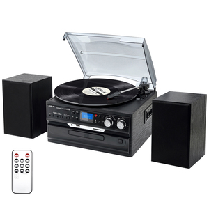 Hệ thống Hi-Fi Máy ghi âm cổ điển với 2 loa âm thanh nổi Máy nghe nhạc đa chức năng - Product Image 1