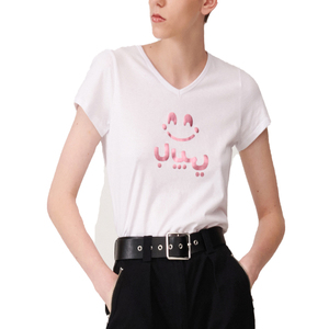 เสื้อยืดคอกลมแขนสั้นพิมพ์ลายเงิน ดีไซน์เองได้ สำหรับผู้หญิง แฟชั่นเสื้อผ้าฤดูร้อน - Product Image 1