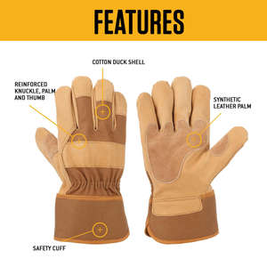 Guantes de Seguridad de Cuero de Grano Dividido en Oferta, Cuero Auténtico de Alta Calidad, Cuero de Vaca Dividido - Product Image 2