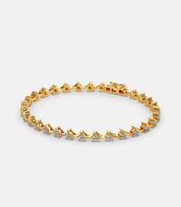 Glace Diamant VVS Moissanite Or Jaune Unisexe Anniversaire Fête Mariage Tendance Tennis Bracelet 6 Carat Plaqué Rhodium 925 - Product Image 1