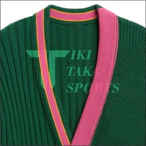 Cárdigan Unisex Personalizado de Invierno con Diseño de Patchwork, Antiarrugas, Estampado Luminoso, Bordado Universitario, Tejido de Punto - Product Image 2