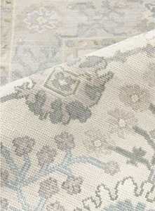 พรมอูชักแบบเรียบง่าย ทำมือจากขนสัตว์ สีเทาอ่อนและโทนสีพาสเทลอ่อนๆ 1 ชิ้น ขนาด 8x12 และ 8x10 - Product Image 3