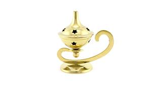 Quemador de incienso de latón industrial de gran oferta, venta al por mayor, quemador de incienso de latón dorado, quemador de incienso antiguo de latón - Product Image 2