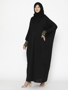 Mejor Venta de diseñador personalizado negro mujeres Naqab manga larga Burqa estilo étnico Hijab vestidos islámicos tradicionales Dubai Abaya - Product Image 2
