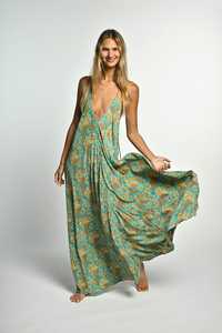 ชุดเดรสยาวคลุมเท้า สายเดี่ยวผ้าลูกไม้ฝ้ายออร์แกนิค 100% งานแฮนด์เมด คุณภาพเยี่ยม ดีไซน์เปิดหลัง ติดกระดุม สไตล์ธรรมชาติ สำหรับฤดูร้อน - Product Image 2