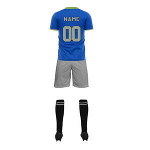 Uniforme de fútbol impreso con logotipo personalizado OEM, Camiseta deportiva de secado rápido de alta calidad para hombres y mujeres con nombre personalizado, corte automático - Product Image 6