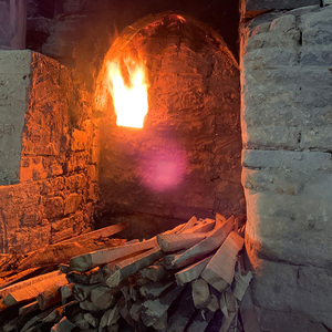 Grande jardinière en céramique faite à la main avec pot rond de glaçure hybride rustique et contemporaine pour les arbres de villas de jardin extérieur et l'aménagement paysager - Product Image 5