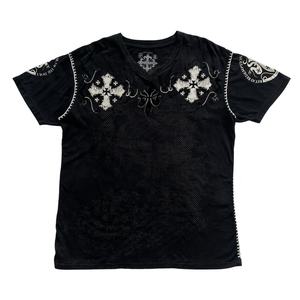 T-shirt délavé pour femme style vintage en coton délavé, décontracté, streetwear, mode quotidienne, haut d'été - Product Image 1