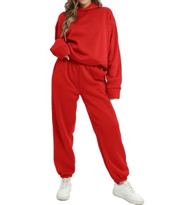 2025 dernière mode en gros personnalisé plaine femmes survêtement ensemble respirant survêtement décontracté avec sweat à capuche et pantalon de survêtement pour l'hiver - Product Image 6