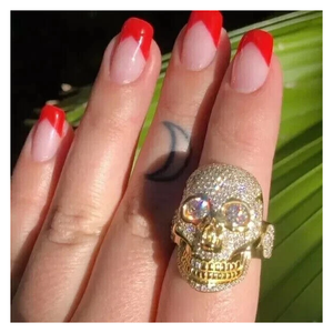 แหวนแต่งงาน5.00กะรัตเพชรทรงกลมฮิปฮอปสีเหลืองทอง VVS Moissanite สำหรับผู้ชาย925เงินสเตอร์ลิง - Product Image 4