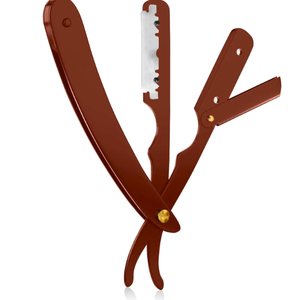 ANAAIF Rasoir droit professionnel 100 % acier inoxydable, lot de 100, écologique, réutilisable, sûr pour la beauté des cheveux - Product Image 1